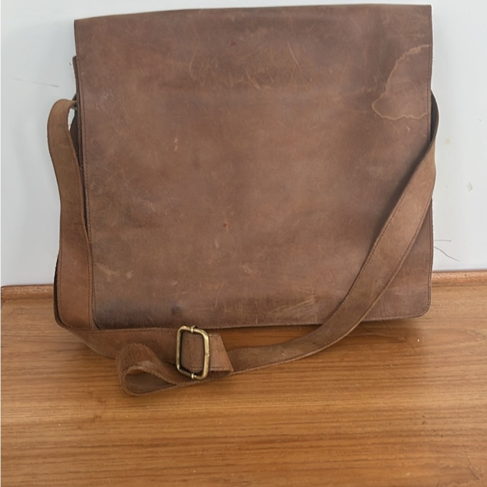 Brown Leather Messenger Bag Hides Adam size medium